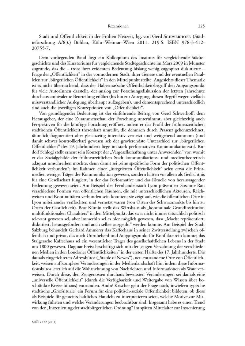 Open gallery for Stadt und Öffentlichkeit in der Frühen Neuzeit