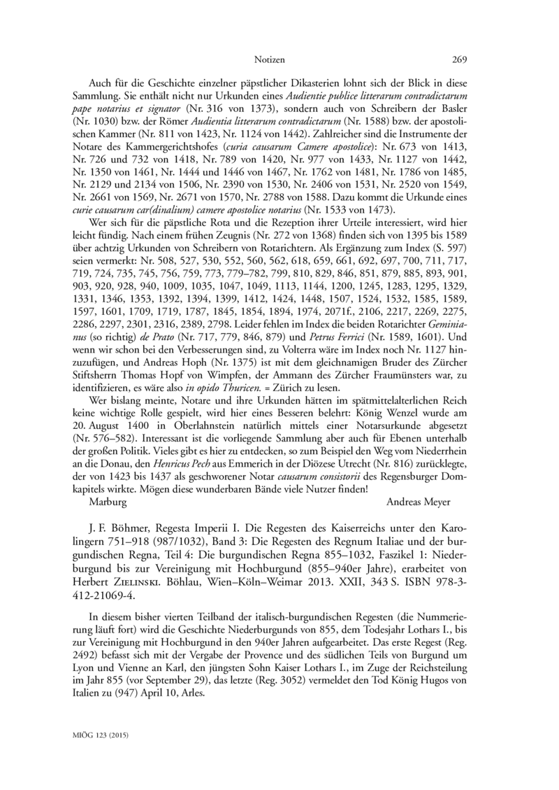 Open gallery for Regesta Imperii I. Die Regesten des Kaiserreichs unter den Karolingern 751–918 (987/1032)