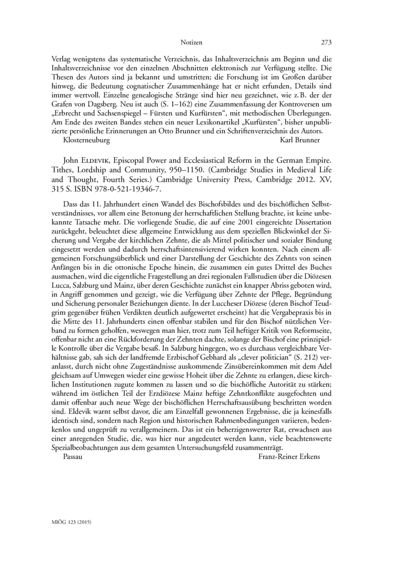 Open gallery for Episcopal Power and Ecclesiastical Reform in the German Empire