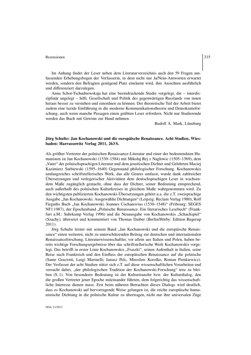 Open gallery for Jan Kochanowski und die europäische Renaissance