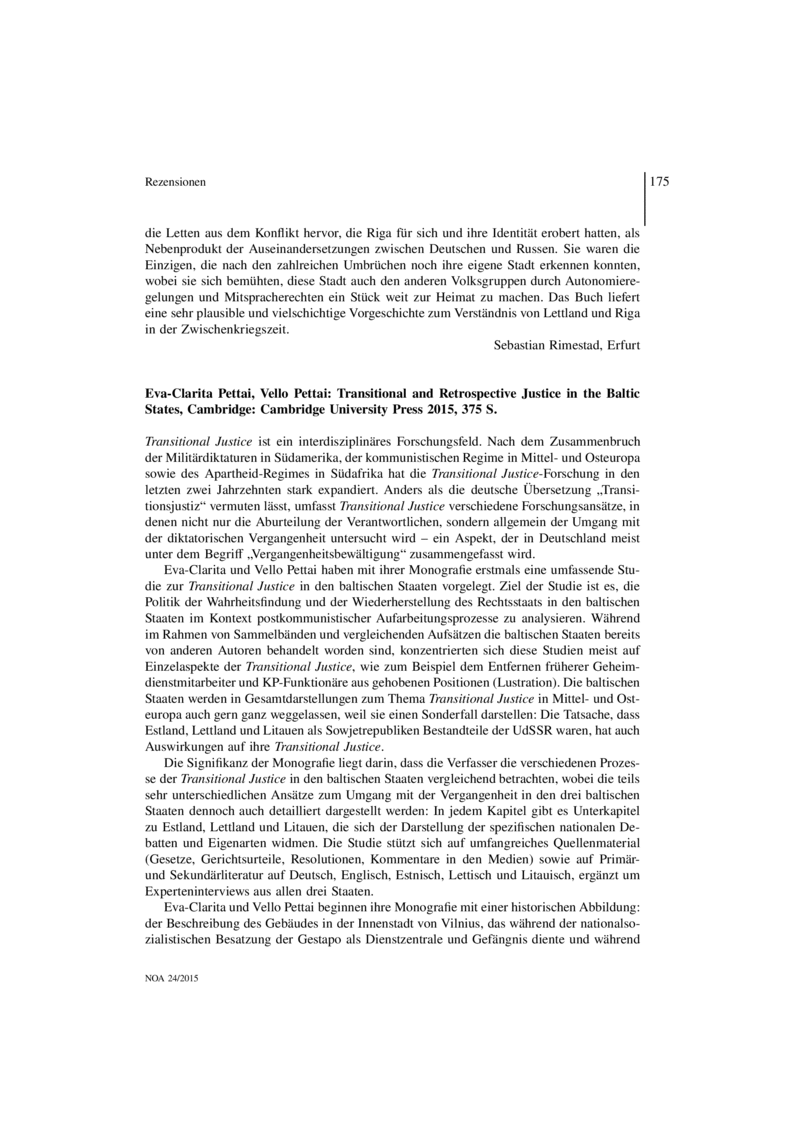 Open gallery for Transitional and Retrospective Justice in the Baltic States