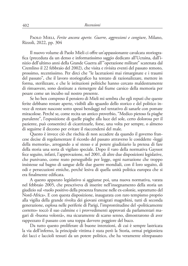Open gallery for Ferite ancora aperte