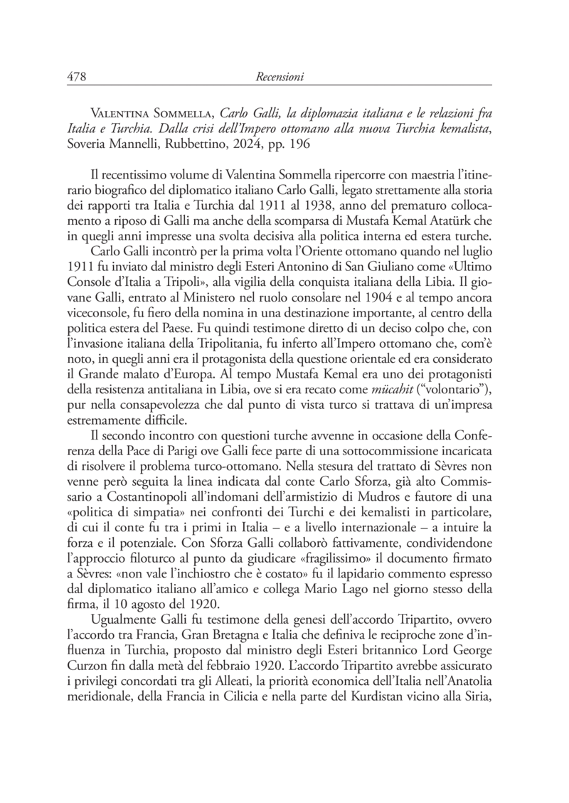 Open gallery for Carlo Galli, la diplomazia italiana e le relazioni fra Italia e Turchia