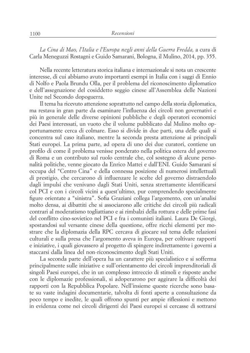 Open gallery for La Cina di Mao, l’Italia e l’Europa negli anni della Guerra Fredda