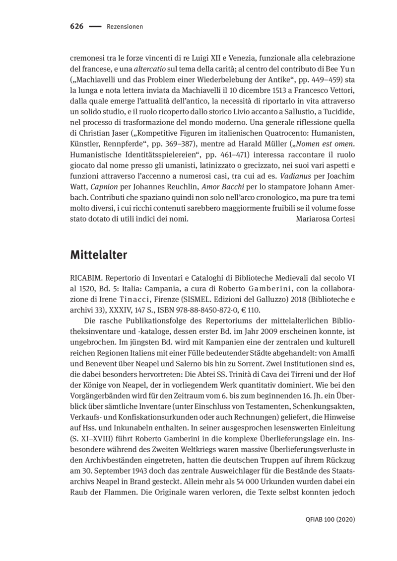 Open gallery for Repertorio di Inventari e Cataloghi di Biblioteche Medievali dal secolo VI al 1520. RICABIM
