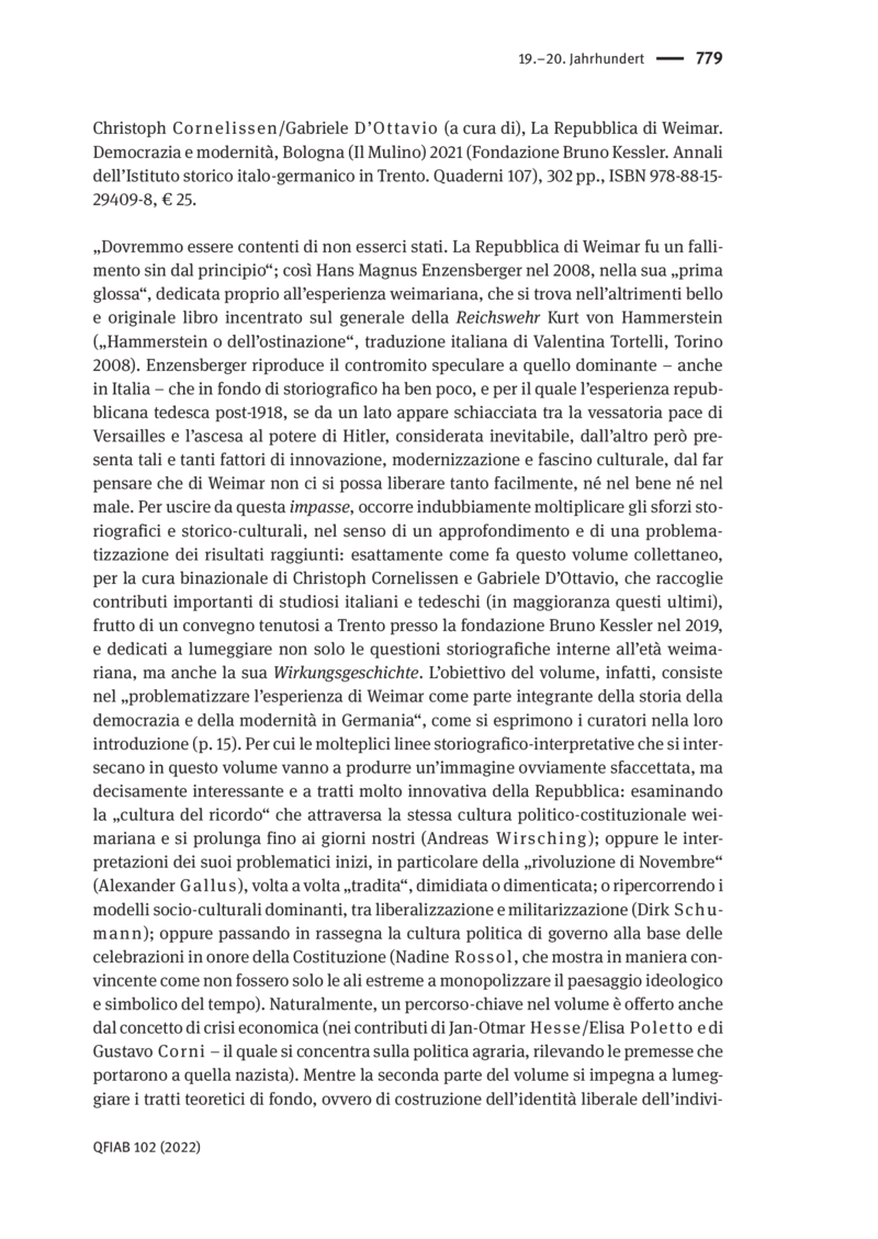 Open gallery for La Repubblica di Weimar