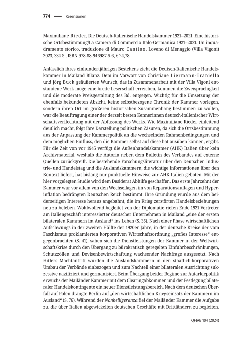 Open gallery for Die Deutsch-Italienische Handelskammer 1921–2021