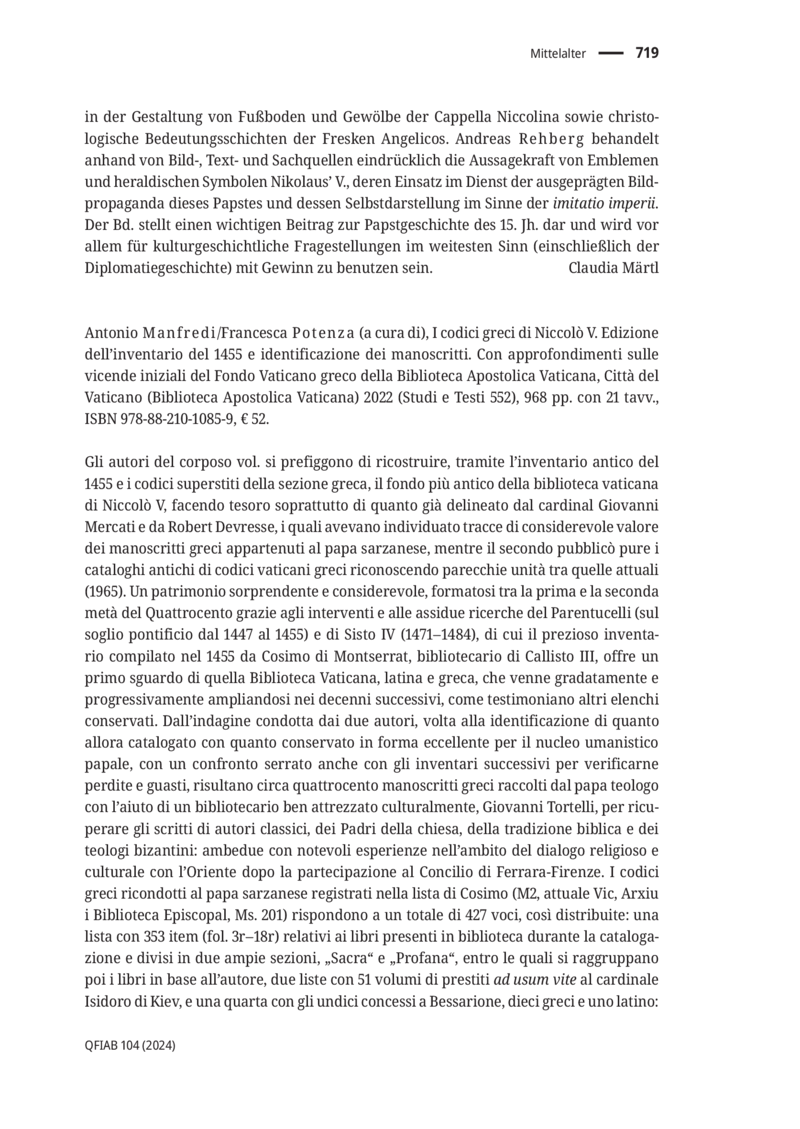 Open gallery for I codici greci di Niccolò V
