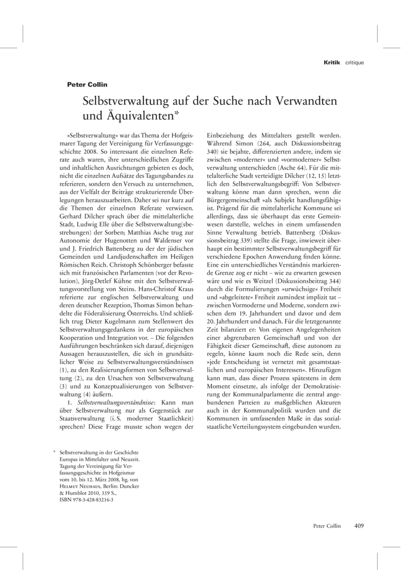 Open gallery for Selbstverwaltung in der Geschichte Europas in Mittelalter und Neuzeit