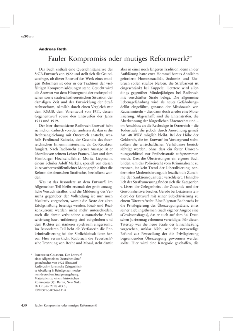 Open gallery for Der Entwurf eines Allgemeinen Deutschen Strafgesetzbuches von 1922 (Entwurf Radbruch)