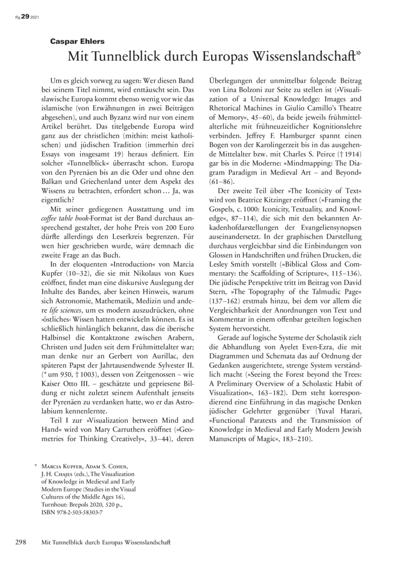 Open gallery for The Visualization of Knowledge in Medieval and Early Modern Europe