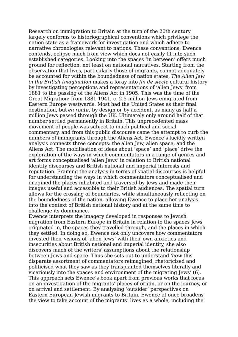 Open gallery for The Alien Jew in the British Imagination, 1881–1905