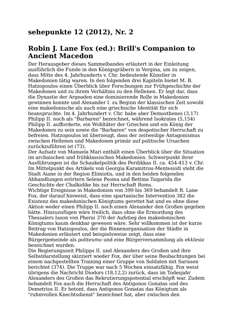 Open gallery for Brill's Companion to Ancient Macedon