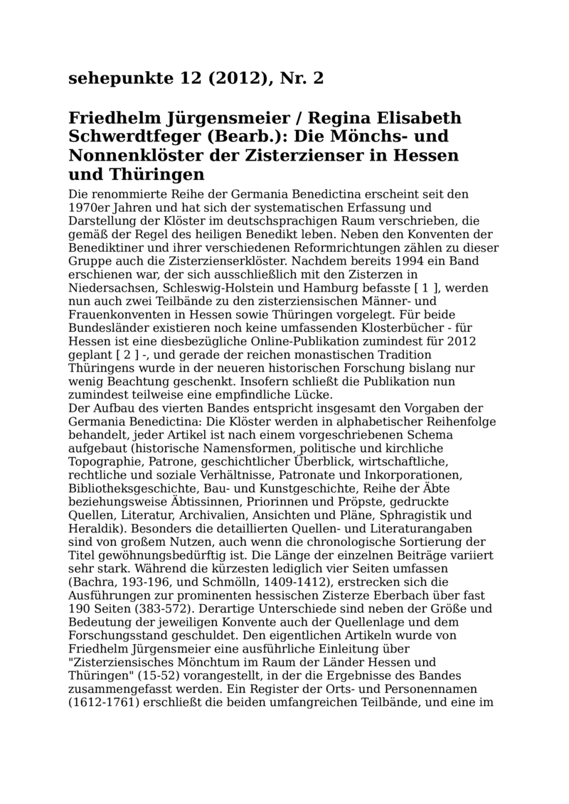 Open gallery for Die Mönchs- und Nonnenklöster der Zisterzienser in Hessen und Thüringen