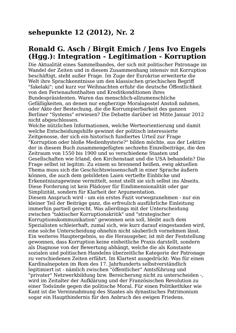 Open gallery for Integration - Legitimation - Korruption