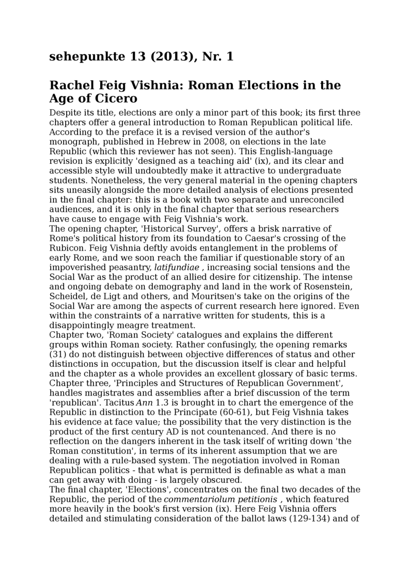Open gallery for Roman Elections in the Age of Cicero