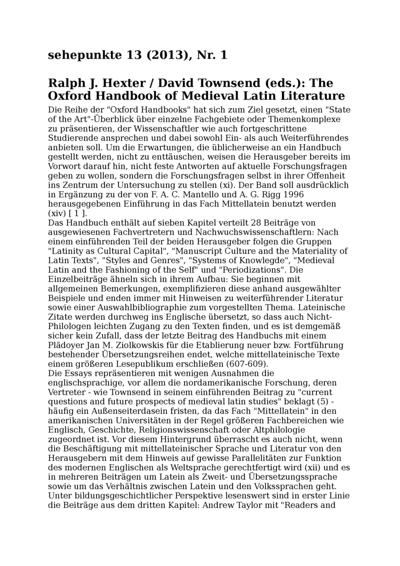 Open gallery for The Oxford Handbook of Medieval Latin Literature