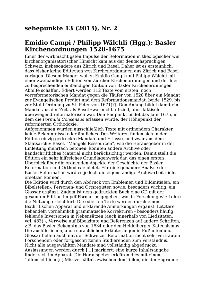 Open gallery for Basler Kirchenordnungen 1528-1675