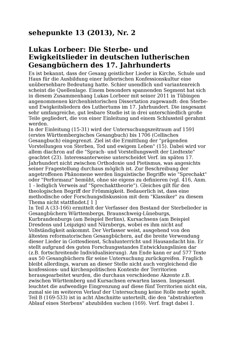Open gallery for Die Sterbe- und Ewigkeitslieder in deutschen lutherischen Gesangbüchern des 17. Jahrhunderts