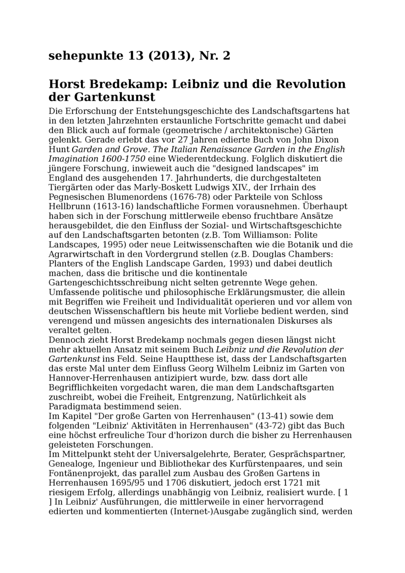 Open gallery for Leibniz und die Revolution der Gartenkunst