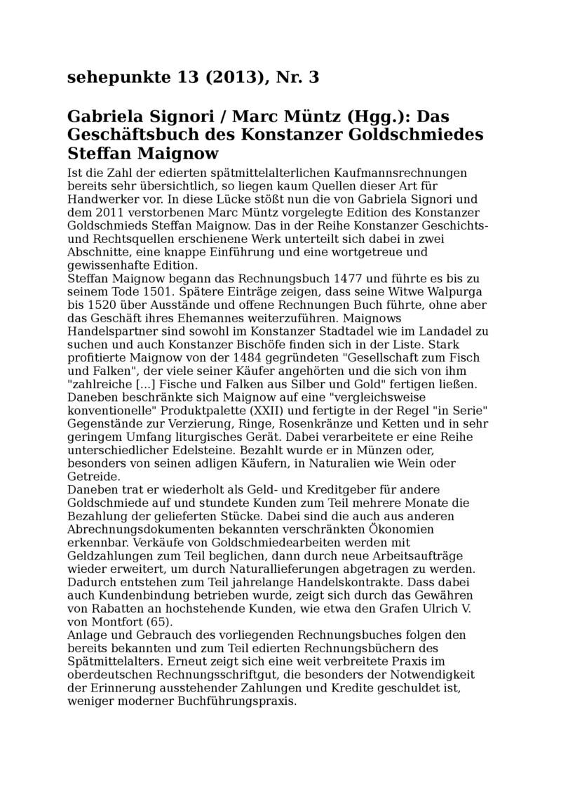 Open gallery for Das Geschäftsbuch des Konstanzer Goldschmiedes Steffan Maignow