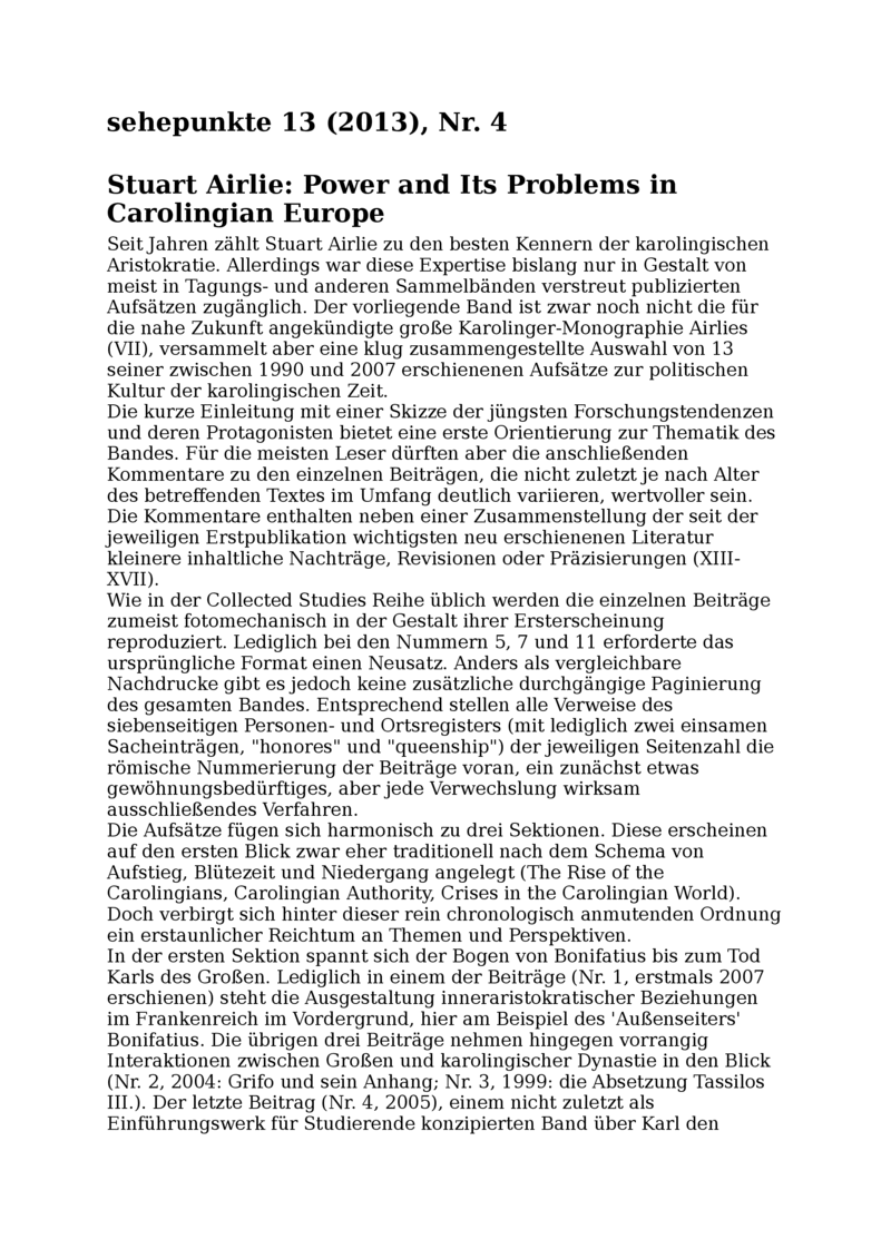 Open gallery for Power and Its Problems in Carolingian Europe