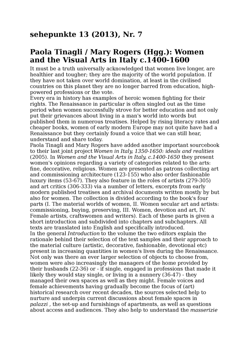 Open gallery for Women and the Visual Arts in Italy c.1400-1600
