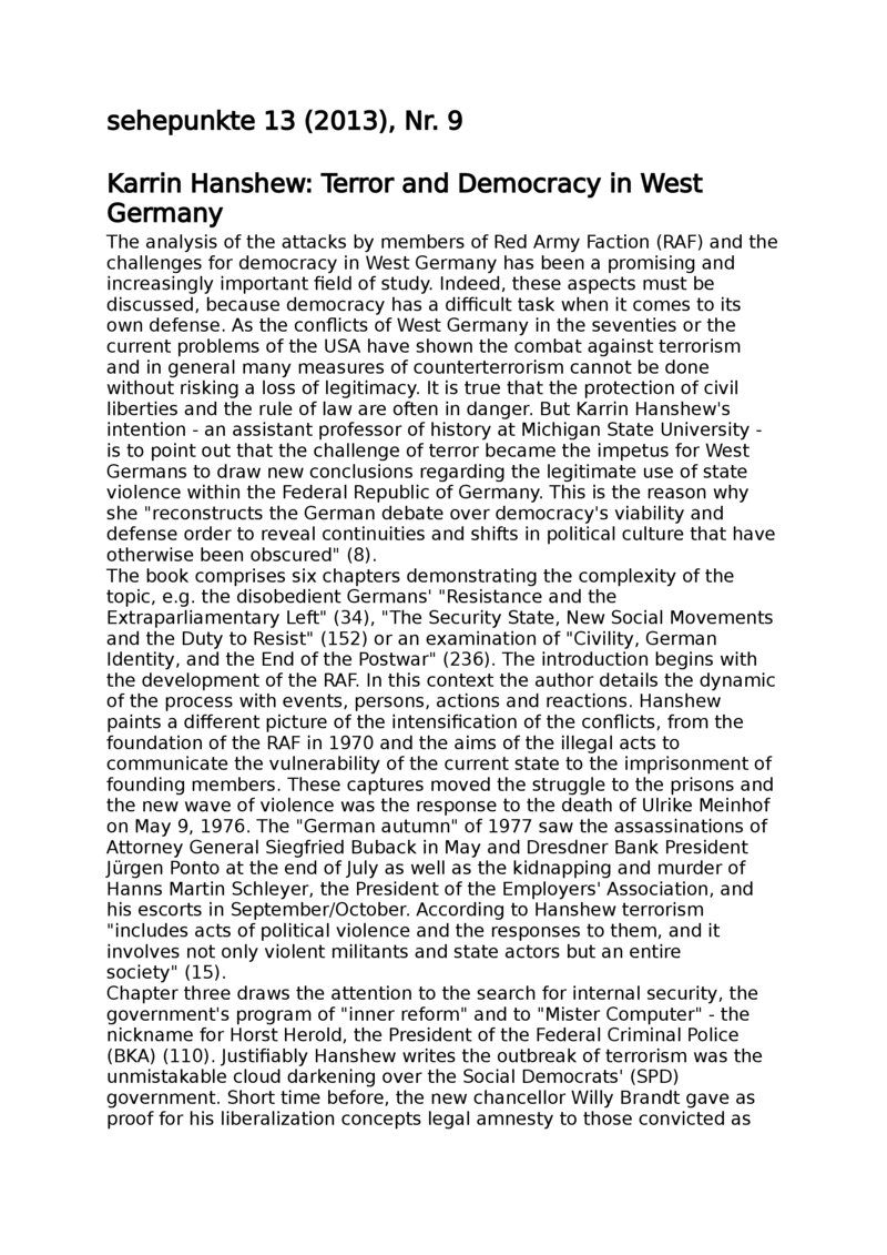 Open gallery for Terror and Democracy in West Germany