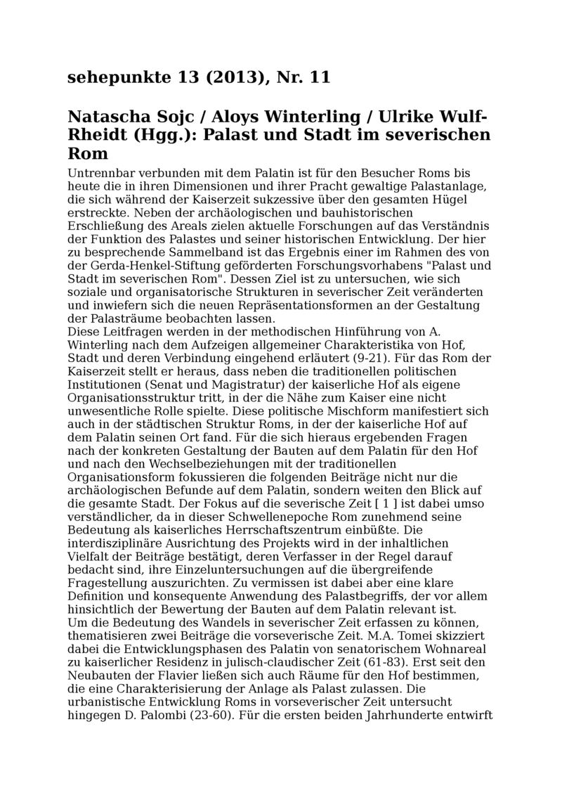 Open gallery for Palast und Stadt im severischen Rom