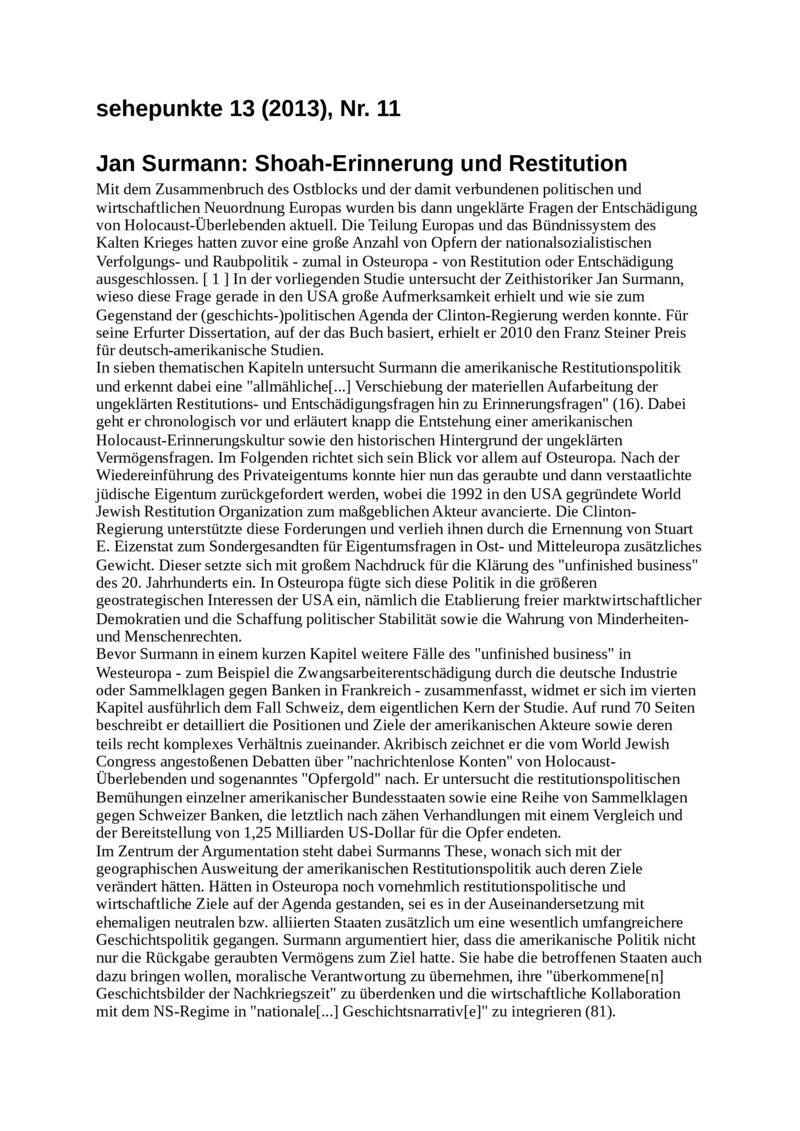 Open gallery for Shoah-Erinnerung und Restitution