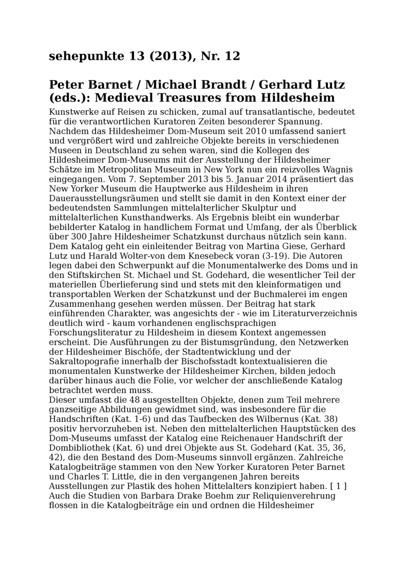 Open gallery for Medieval Treasures from Hildesheim