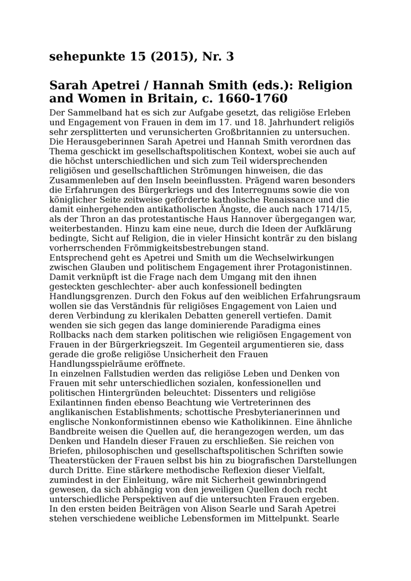 Open gallery for Religion and Women in Britain, c. 1660-1760