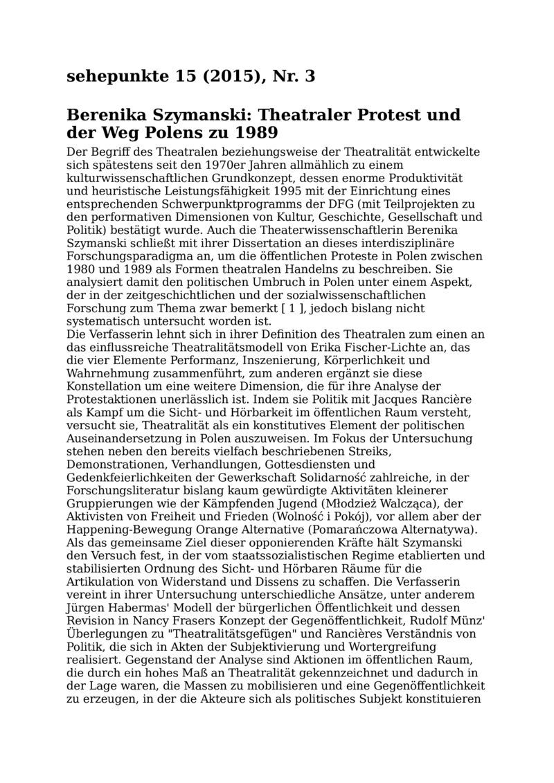Open gallery for Theatraler Protest und der Weg Polens zu 1989