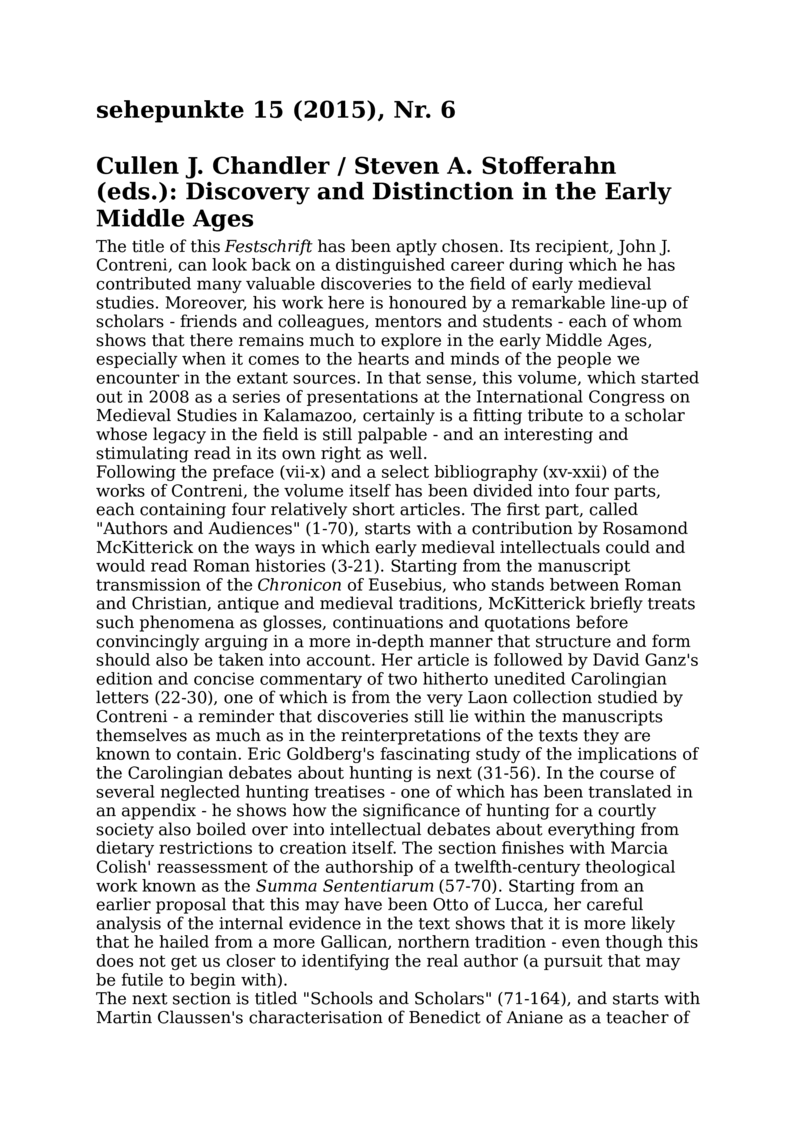 Open gallery for Discovery and Distinction in the Early Middle Ages