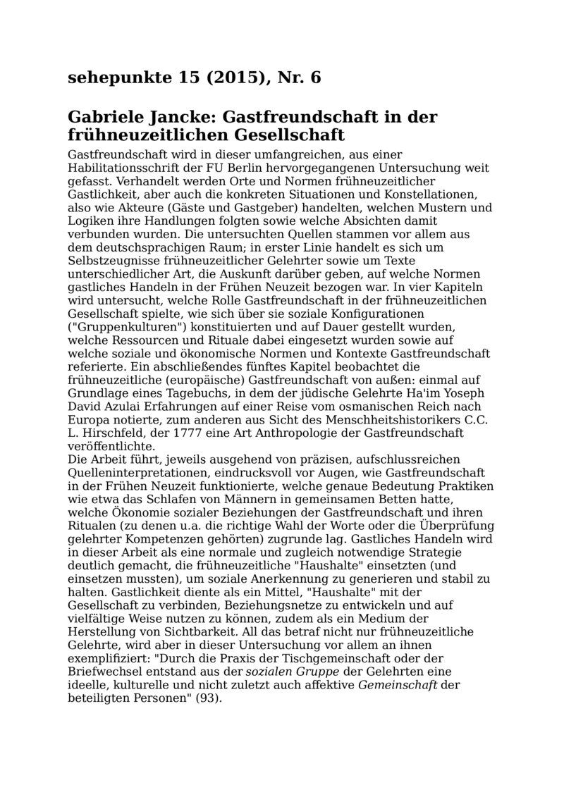 Open gallery for Gastfreundschaft in der frühneuzeitlichen Gesellschaft