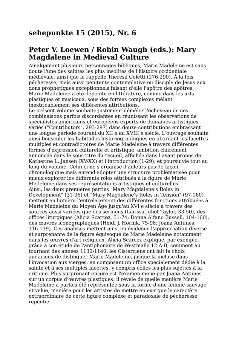 Open gallery for Mary Magdalene in Medieval Culture