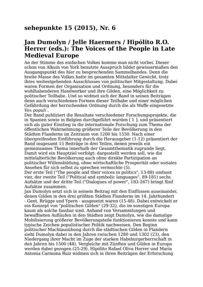 Open gallery for The Voices of the People in Late Medieval Europe