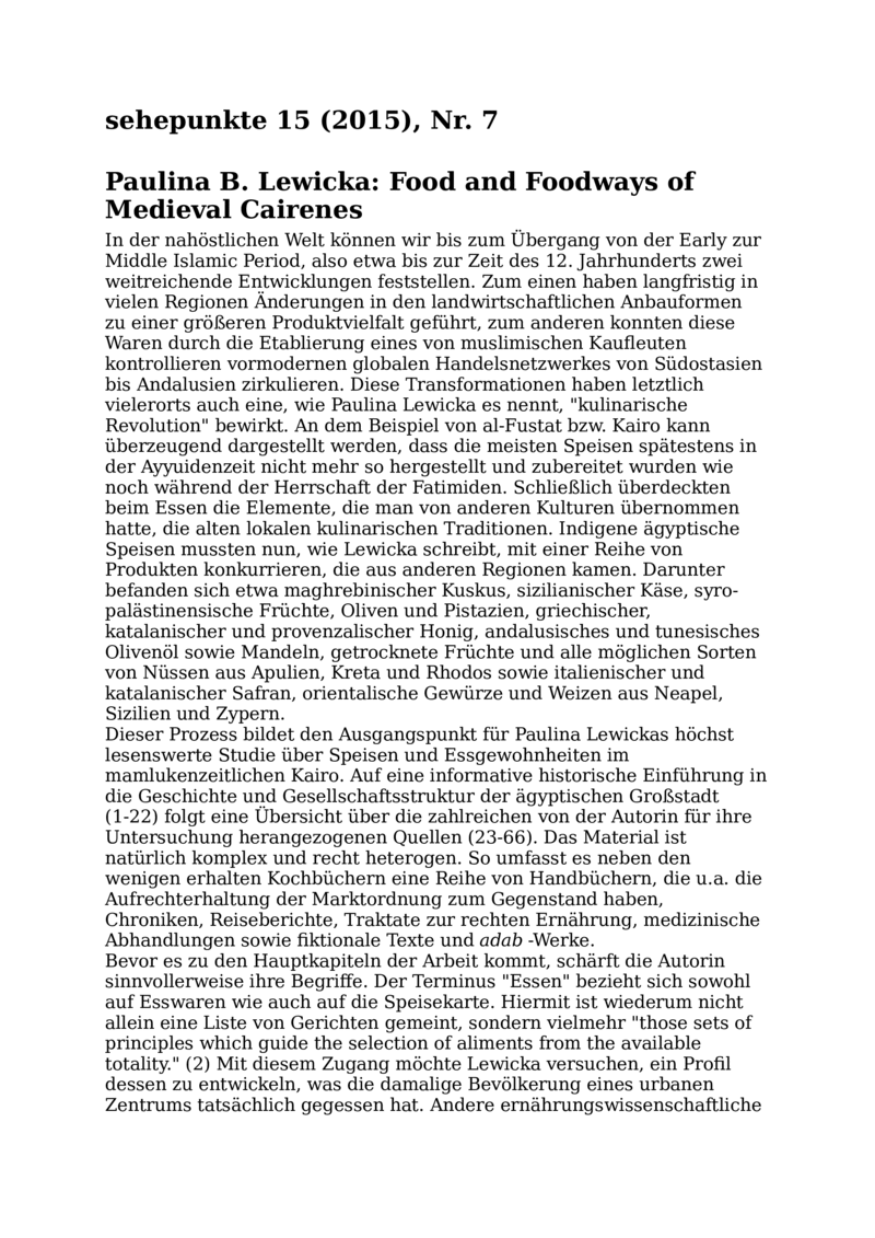 Open gallery for Food and Foodways of Medieval Cairenes