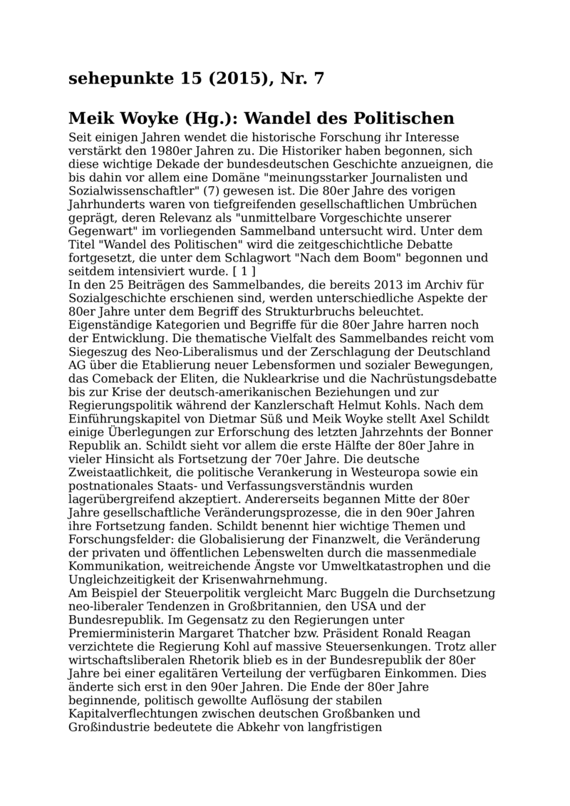 Open gallery for Wandel des Politischen
