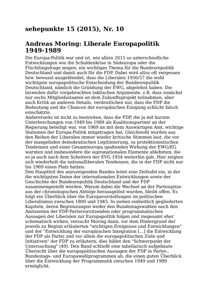 Open gallery for Liberale Europapolitik 1949-1989