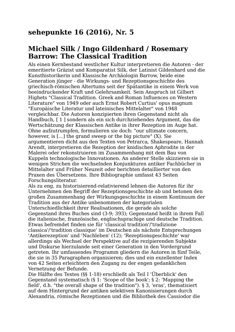 Open gallery for The Classical Tradition