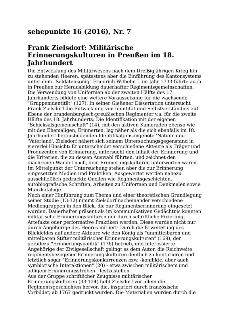Open gallery for Militärische Erinnerungskulturen in Preußen im 18. Jahrhundert