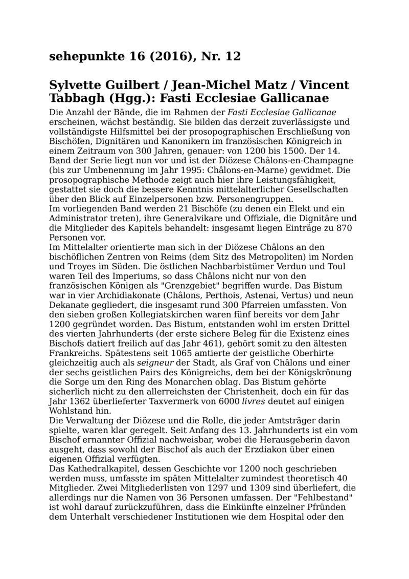 Open gallery for Fasti Ecclesiae Gallicanae