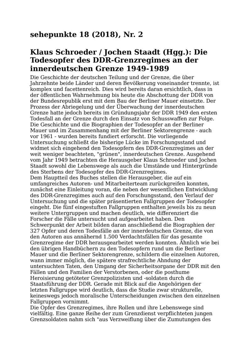 Open gallery for Die Todesopfer des DDR-Grenzregimes an der innerdeutschen Grenze 1949–1989