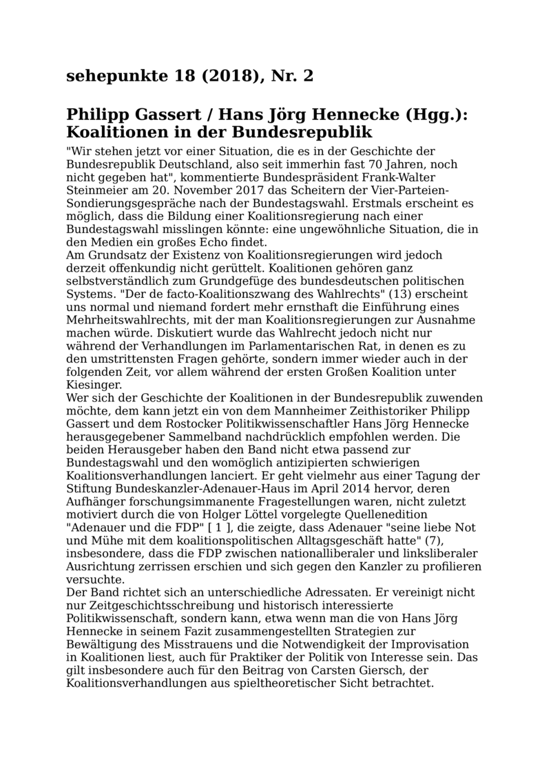 Open gallery for Koalitionen in der Bundesrepublik