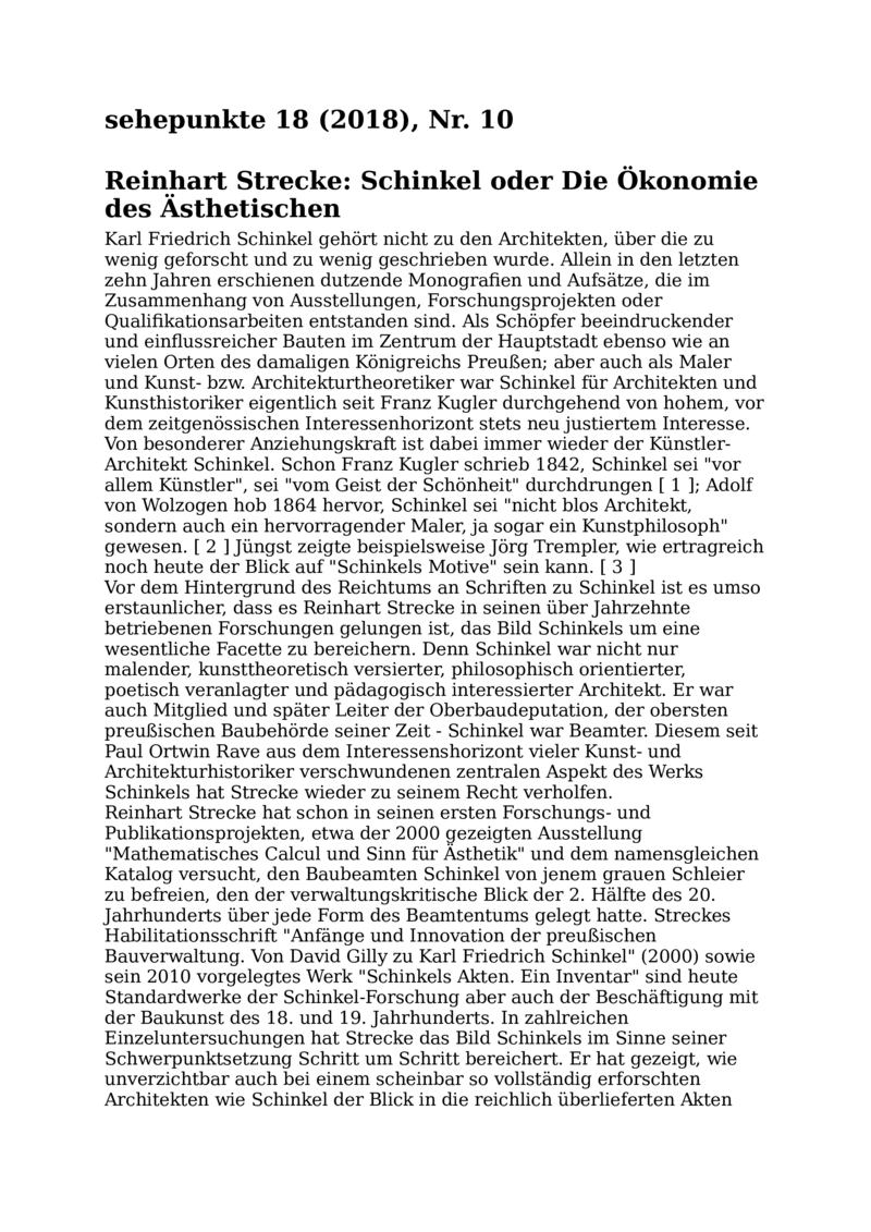 Open gallery for Schinkel oder die Ökonomie des Ästhetischen