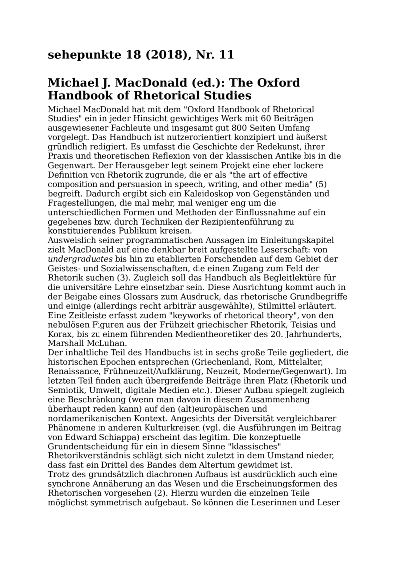 Open gallery for The Oxford Handbook of Rhetorical Studies