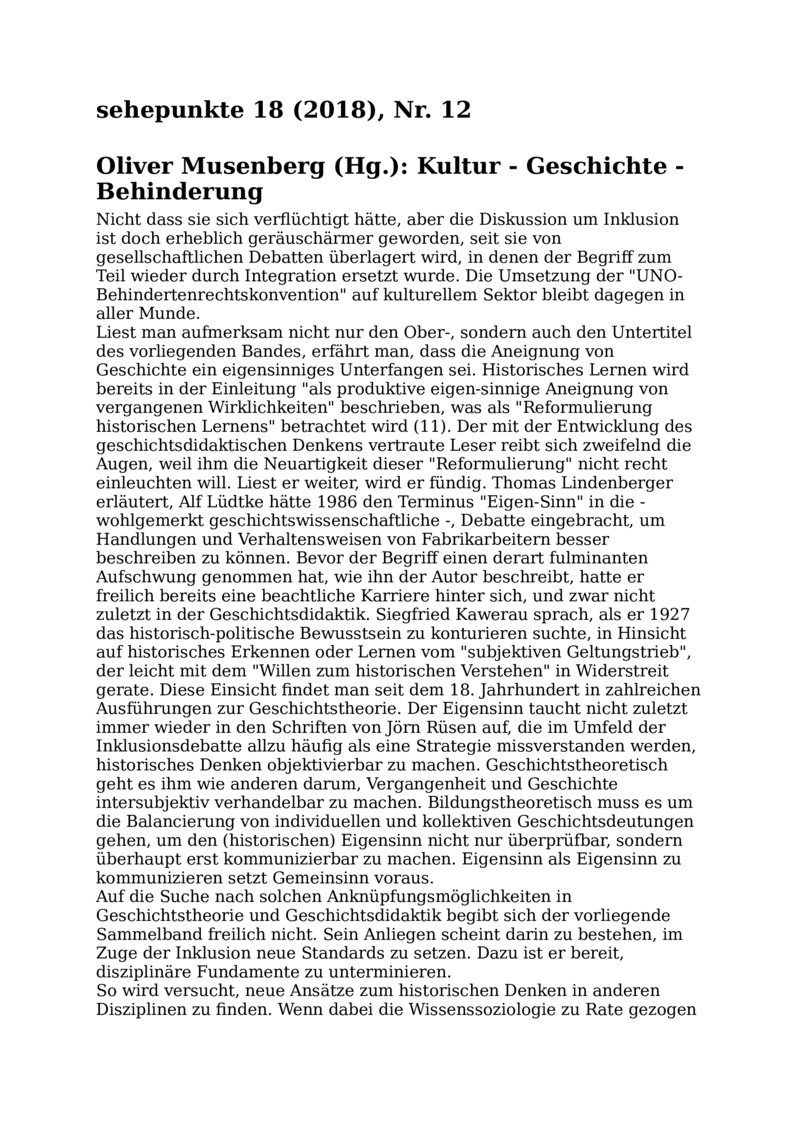 Open gallery for Kultur – Geschichte – Behinderung