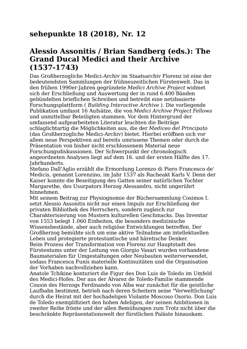 Open gallery for The Grand Ducal Medici and their Archive (1537–1743)