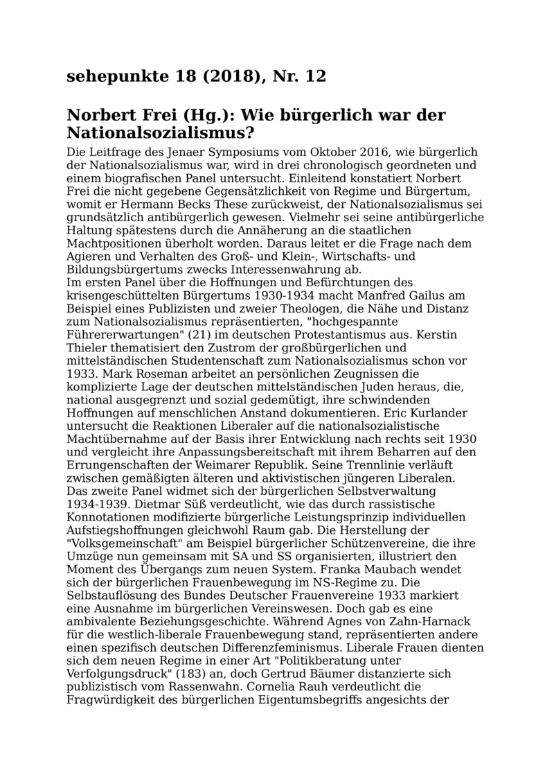 Open gallery for Wie bürgerlich war der Nationalsozialismus?
